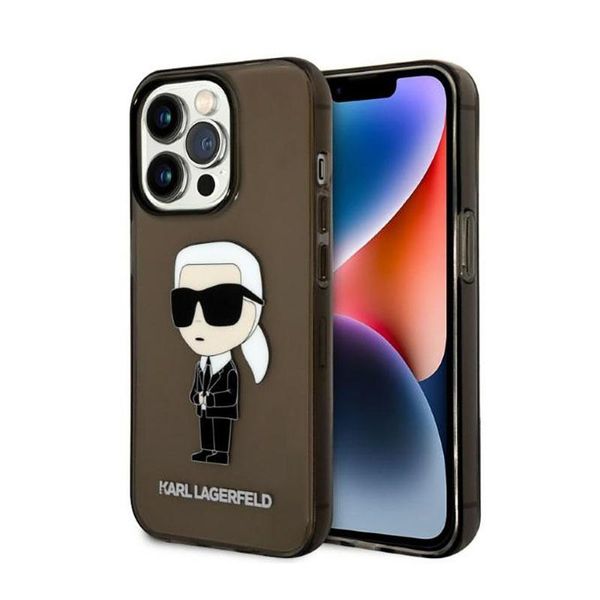 Karl Lagerfeld Klhcp14Xhniktck Custodia Rigida Per Iphone 14 Pro Max 6.7 Nero/Nero Iconic Karl Lagerfeld-image