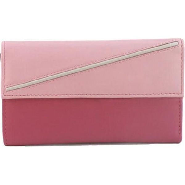 Eastern Counties Leather - Portafoglio In Pelle "Andria"" A Blocchi Di Colore EL359 (Taglia Unica) (Rosa/Blu/Avorio)"-image