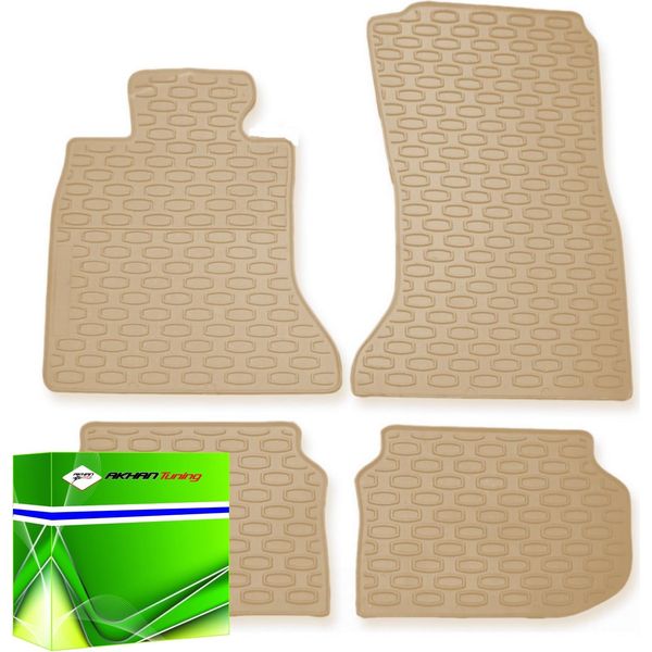 DK0312 - Set Di Tappetini In Gomma Adatti Alla Serie 1 (E87) 2004-2011 Beige-image
