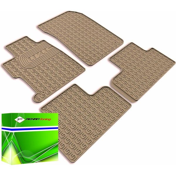DK0607 - Set Di Tappetini In Gomma Adatti A Civic Ix Dal 2012-> Beige-image