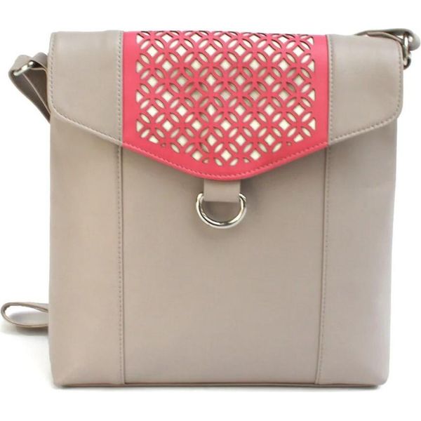 Eastern Counties Leather - Borsa Da Donna "Janie"", Pelle EL387 (Taglia Unica) (Avorio/Rosso)"-image