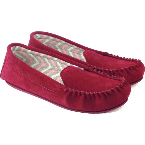 Pelle Delle Contee Orientali - Mokassins "Ffion"", Wildleder EL384 (38 Eu) (Weinrot)"-image
