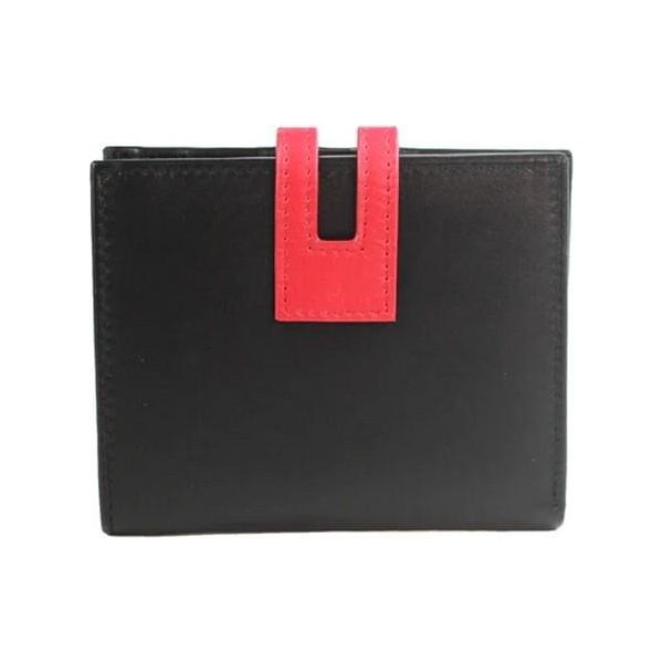 Eastern Counties Leather - Portafoglio In Pelle "Cassie"" Con Inserto A Contrasto EL366 (Taglia Unica) (Nero/Melone)"-image