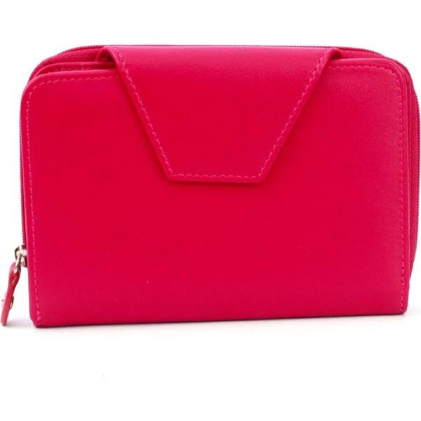 Pelle Delle Contee Orientali - Portafoglio "Lois"" Unicolore EL389 (Taglia Unica) (Rosa)"-image