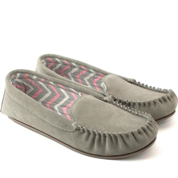 Eastern Counties Leather - Mokassins Damen "Ffion"", Wildleder EL384 (39.5 Eu) (Grau)"-image