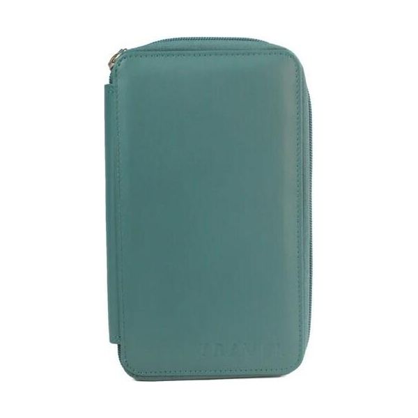 Eastern Counties Leather - Portafoglio "Kendra Travel"", Pelle EL441 (Taglia Unica) (Blu Acqua)"-image