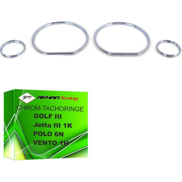 TR10VW01 - Anelli Cromati Per Tachimetro Adatto Per Golf Iii 1991-1998-image
