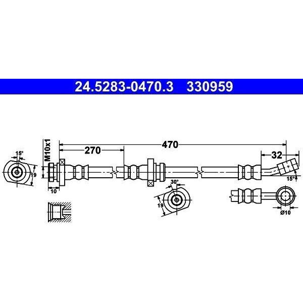 Ate 24.5283-0470.3 - Tubo Freno Oe 46210 0M000 Per Almera I (N15)-image
