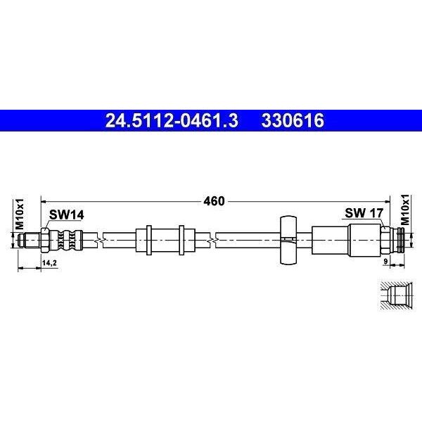 Ate 24.5112-0461.3 - Tubo Freno Oe 4806 96 Per Ducato, Boxer-image