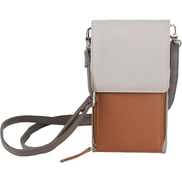 Eastern Counties Leather - Borsa "Eva"", Pelle EL460 (Taglia Unica) (Avorio/Marrone)"-image