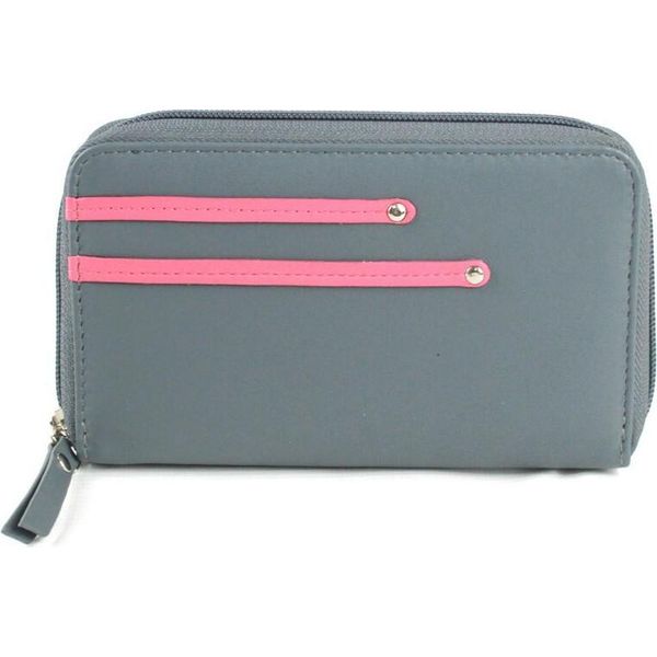 Eastern Counties Leather - Portafoglio In Pelle Da Donna "Gia"" EL478 (Taglia Unica) (Grigio/Rosa)"-image