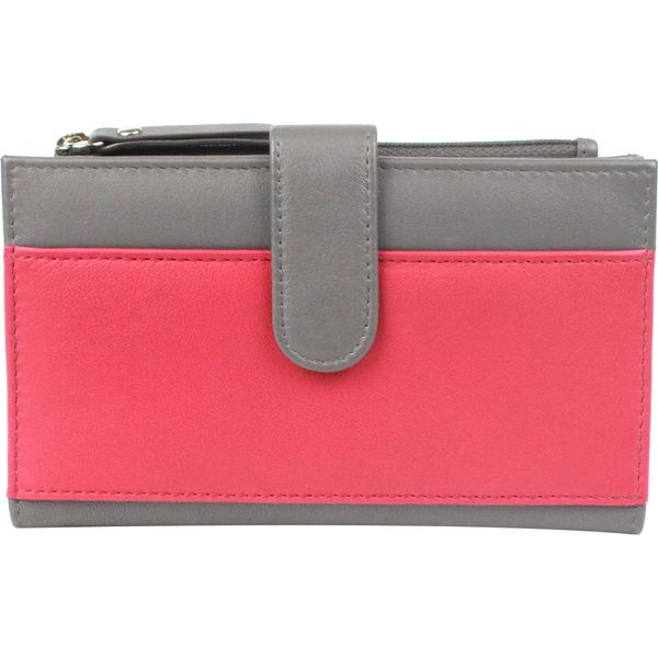 Eastern Counties Leather - Portafoglio In Pelle "Mae"" Per Donna EL477 (Taglia Unica) (Grigio/Melone)"-image