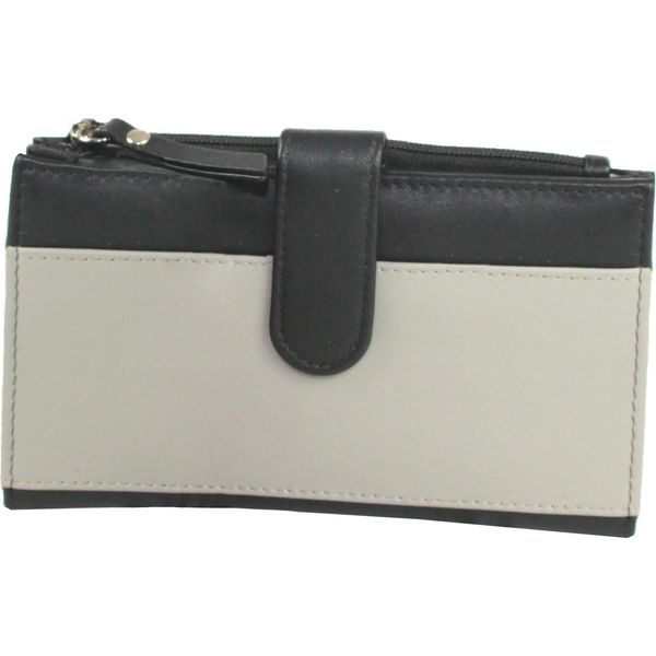Eastern Counties Leather - Portafoglio In Pelle "Mae"" Per Donna EL477 (Taglia Unica) (Nero/Grigio Chiaro)"-image