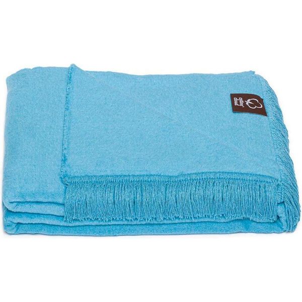 Unia - Cotone Cloud Coperta In Cotone Acrilico 150X200 0293/33 Coperta Copriletto Turchese-image