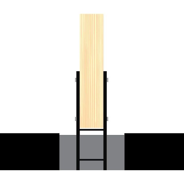 Supporto Per Pali Ad H Nero Per Pali 9 X 9 Cm - Al Pezzo-image