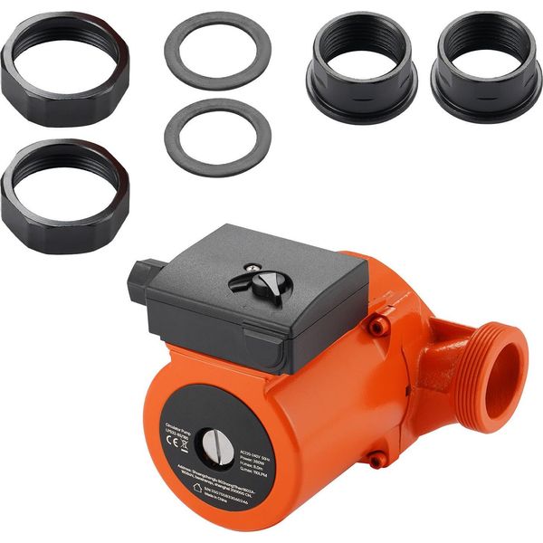 Pompa Di Circolazione In Ghisa Succebuy, 3/8 Hp, 110 Lpm, Circolazione Dell'acqua Calda, Attacco Filettato, Controllo Della Velocità A 3 Stadi, Funzionamento Silenzioso, Adatta Per Sistemi Di Riscaldamento Residenziali-image