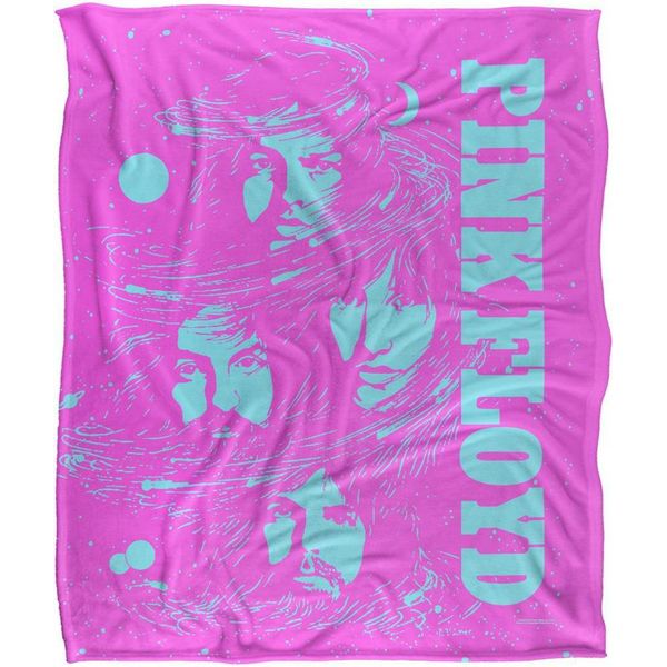 Pink Floyd - Coperta Space Faces, Setosa E Morbida TV24892 (Taglia Unica) (Rosa/Blu)-image