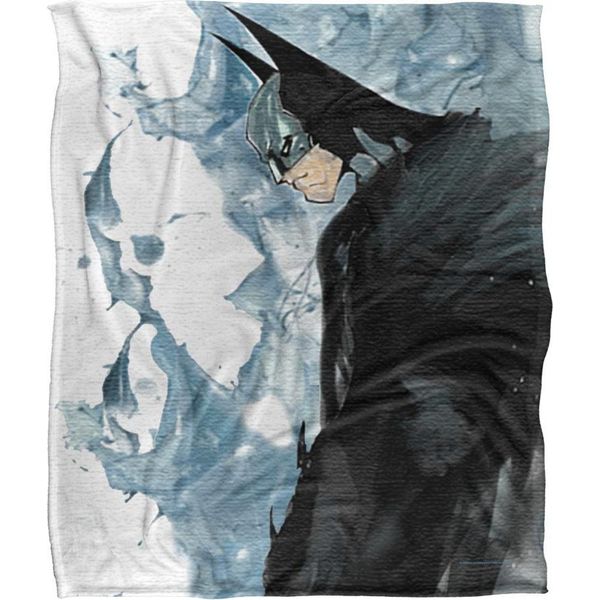 Batman - Coperta Di Profilo, Setosa, Morbida Al Tatto TV25038 (Taglia Unica) (Nero/Blu/Bianco)-image