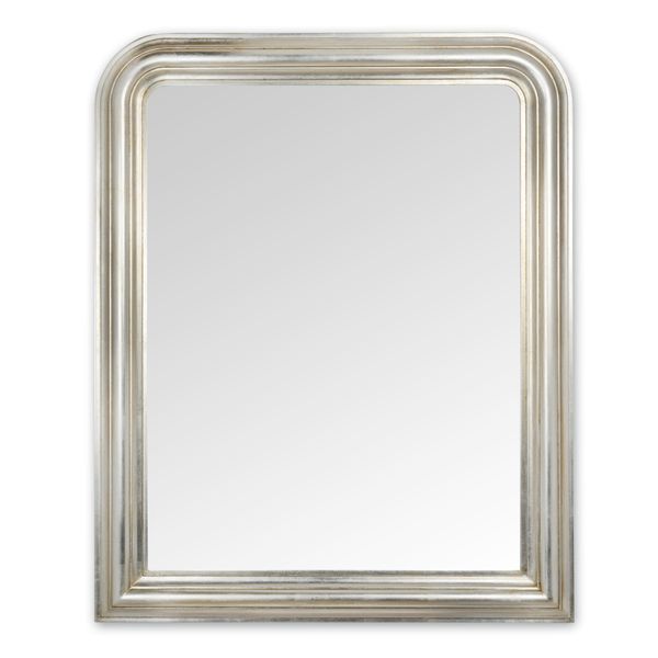 Mo.Wa Specchio Da Parete Specchio Classico 83X111 Cm Foglia D'argento Grande Specchio Louis Philippe Con Cornice In Legno Specchio Antico Argento Specchio Classico Vers-image