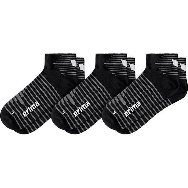Erima Allenamento 3-Pack Calzini Corti Calzini Sportivi Uomini Bambini Nero Bianco Taglia 39-42-image