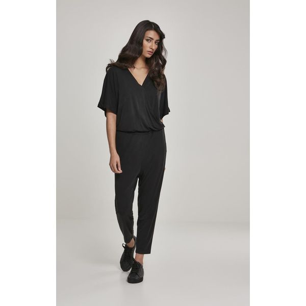 DáMský Overal Urban Classics Ladies Modal Jumpsuit Nero - 4XL-image