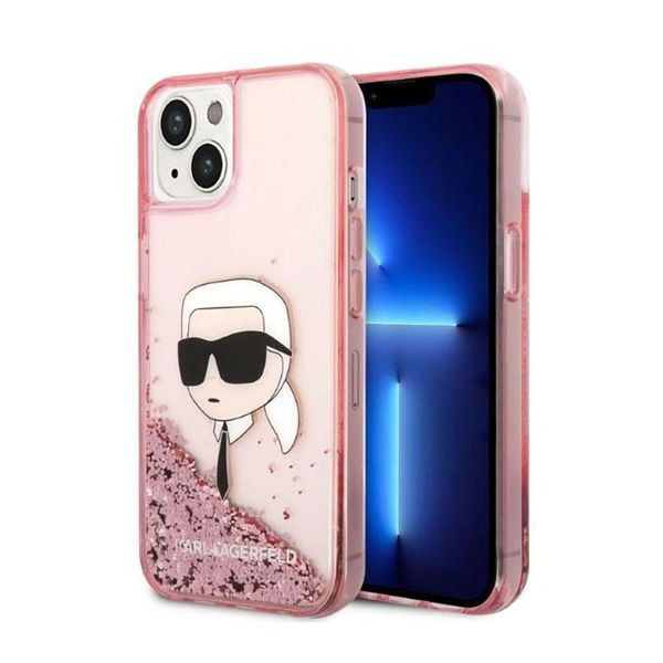 Karl Lagerfeld Klhcp14Mlnkhcp Iphone 14 Plus / 15 Plus 6,7 RóżOwy/Pink Hardcase Glitter Karl Head-image