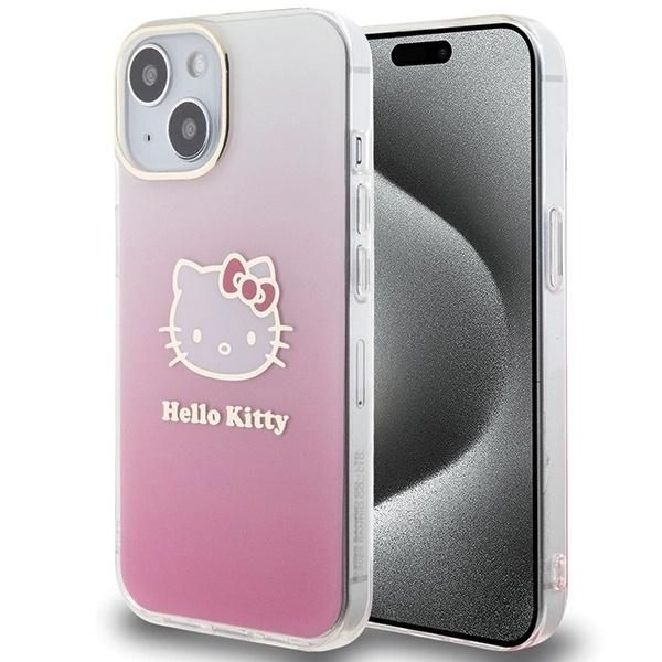 Hello Kitty Hkhcp15Shdgkep Iphone 15 / 14 / 13 6.1 RóżOwy/Pink Hardcase Iml Gradient Electrop Kitty Head-image
