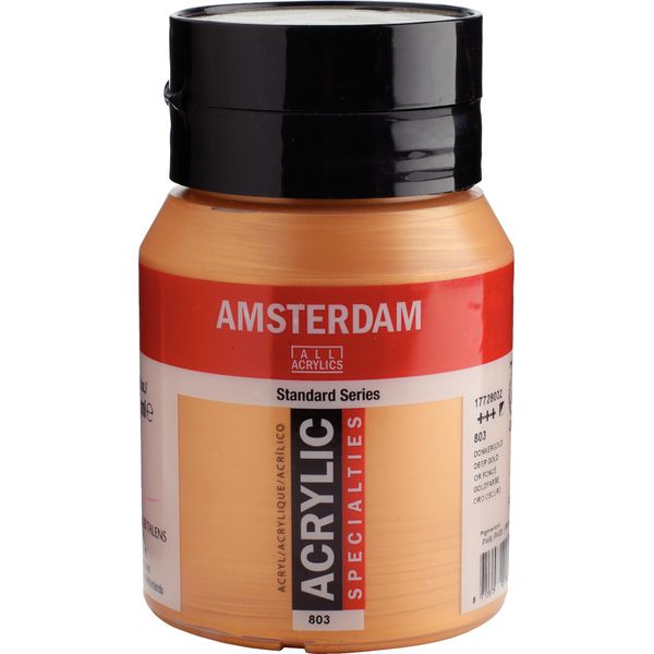 Bottiglia Di Vernice Acrilica Amsterdam Serie Standard 500 Ml Colore Oro 803-image