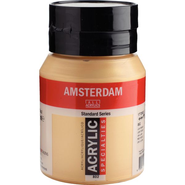 Bottiglia Di Vernice Acrilica Amsterdam Serie Standard 500 Ml Oro Ricco 802-image