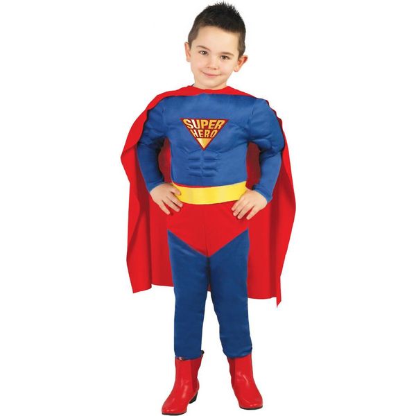 Fiestas Guirca Costume Supereroe Ragazzi Blu Mt 7-9 Anni-image