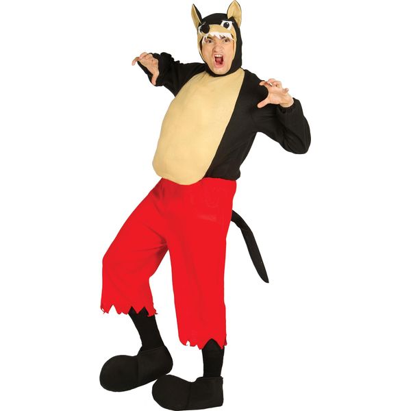 Costume Da Lupo Mannaro Fiabesco Avventura Animale Carnevale Fantasia, Taglia: 52 - 54 (L) Colore: Marrone-image