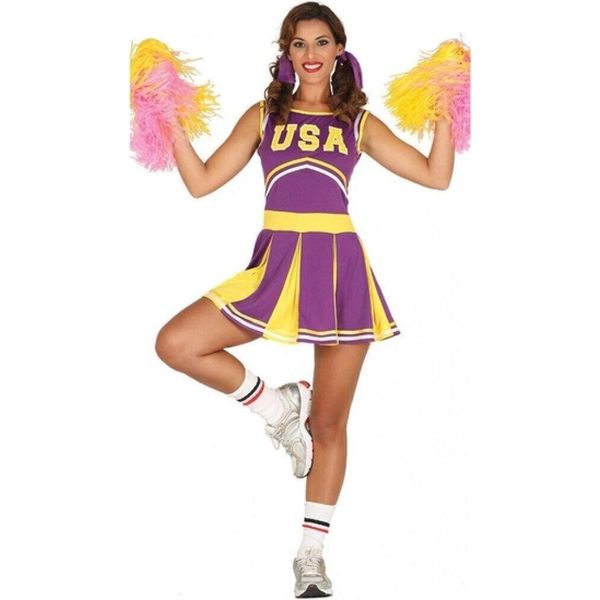 Costume Da Cheerleader Fiestas Guirca Viola Per Donna-image