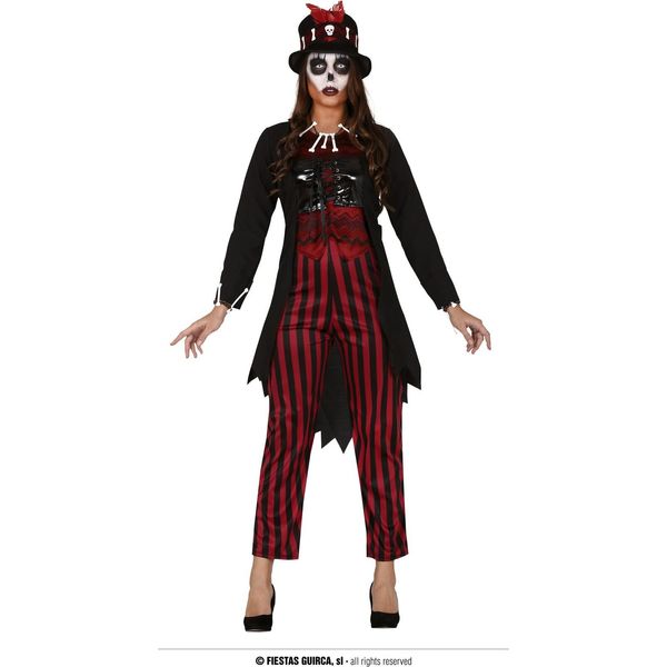 Strega Voodoo Costume Magico Di Halloween Cappello Da Strega Dramma Magico, Taglia: 38 - 40 (M) Colore: Nero-image