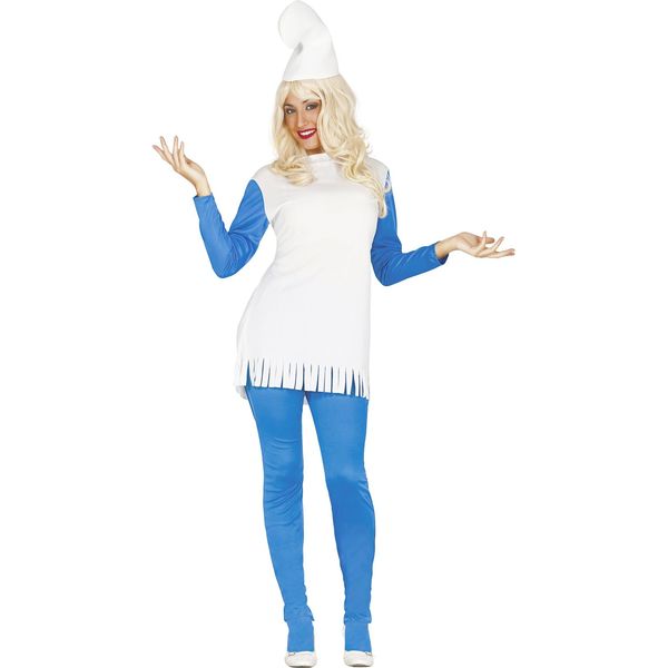 Fiaba Nano Costume Di Carnevale Blu Magia Creativa Fantasia Mondo Libro Giorno Avventura Carnevale, Taglia: 42 - 44 (L) Colore: Blu-image
