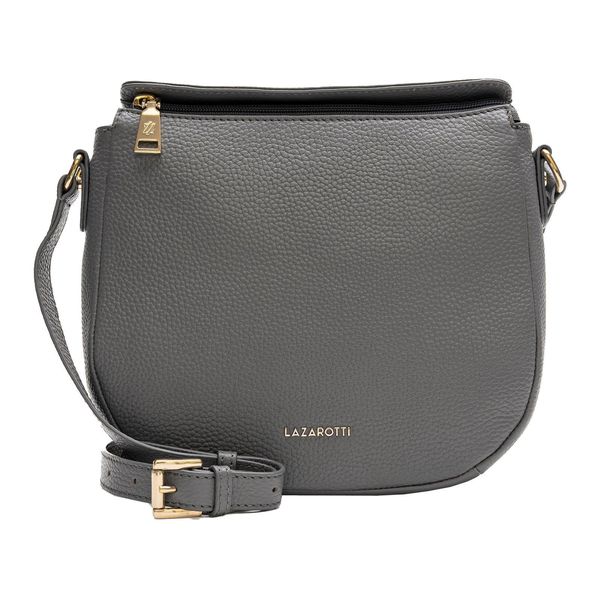 Lazarotti Pelle Borsa A Tracolla Borsa A Tracolla Bologna Leather Nola-13 Grey Grigio-image