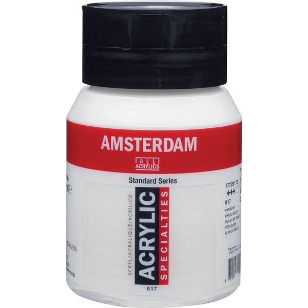 Amsterdam Serie Standard Flacone Di Vernice Acrilica 500 Ml Bianco Perla 817-image