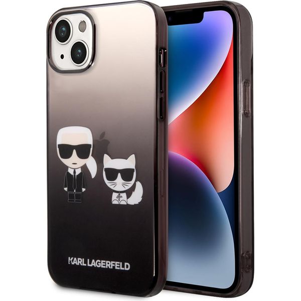 Karl Lagerfeld Klhcp14Mtgkck Custodia Rigida Per Iphone 14Plus / 15 Plus 6,7 Czarny/Nero Gradiente Ikonik Karl & Choupette-image