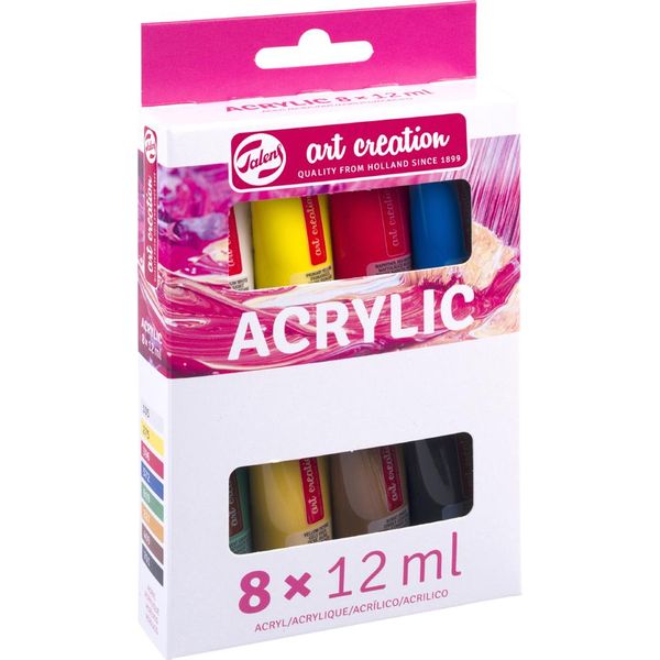 Royal Talens 9021808M Royal Talens Pittura Acrilica Art Creation, 12 Ml, Set Da 8-image