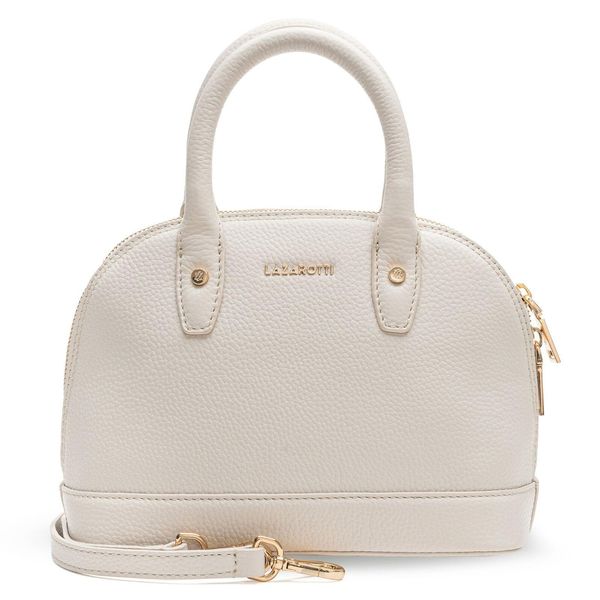 Lazarotti Pelle Borsetta Borsa A Tracolla Bologna Leather Handbag Cream White 2 Avorio-image
