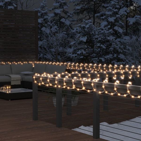 The Living Store Luce Di Corda 240 Led Bianco Caldo 10 M Pvc-image