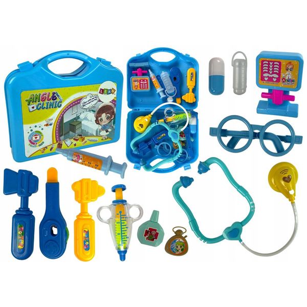 Kit Del Piccolo Medico Valigia Blu Stetoscopio-image
