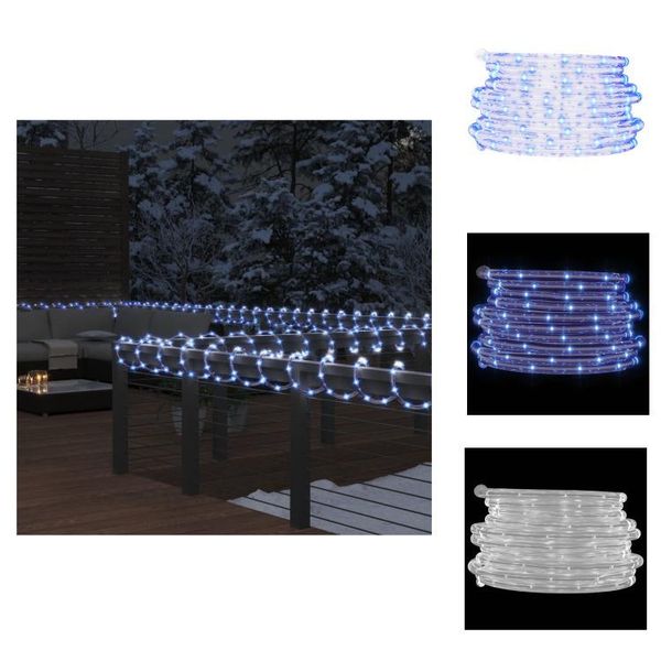 Vidaxl Corda Luminosa 240 Led Bianco Freddo 10 M Pvc - Illuminazione Natalizia-image