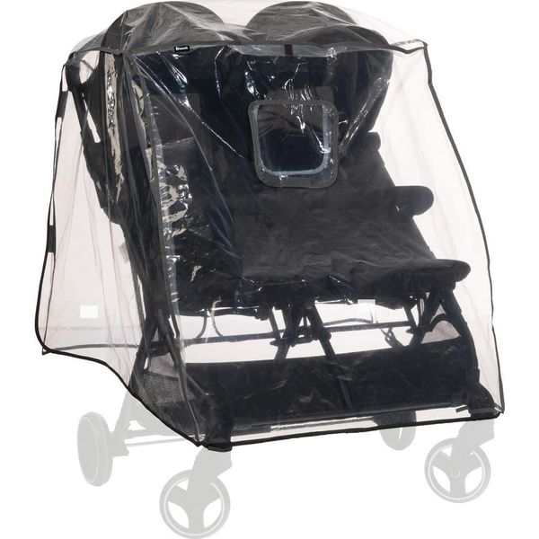 Parapioggia Universale Hauck Per Passeggino 51 X 72 X 88 Cm Con Bordo Riflettente, Finestra Di Contatto E Ventilazione, Facile Fissaggio In Velcro Sul Passeggino (Trasparente)-image