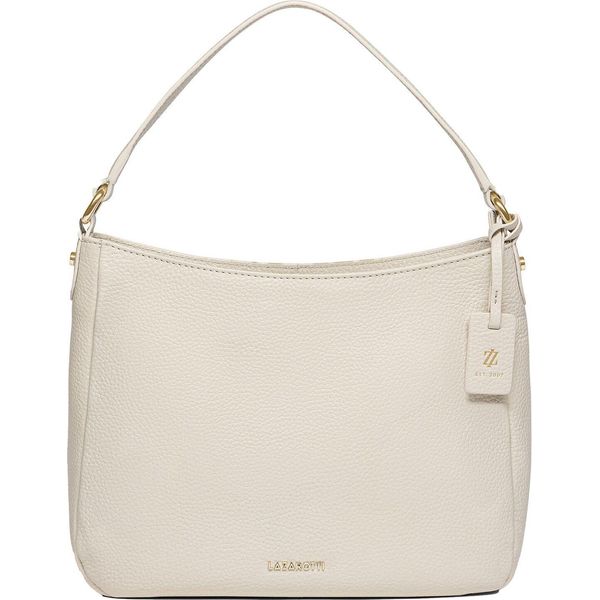 Lazarotti Pelle Borsa A Tracolla Borsa A Tracolla Bologna Leather Hobo Creme White Avorio-image