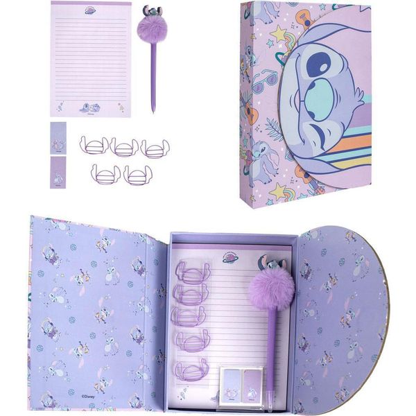 Papeteria Lilo I Stitch - Zestaw 4-Elementowy Z DłUgopisem I Notatnikiem-image
