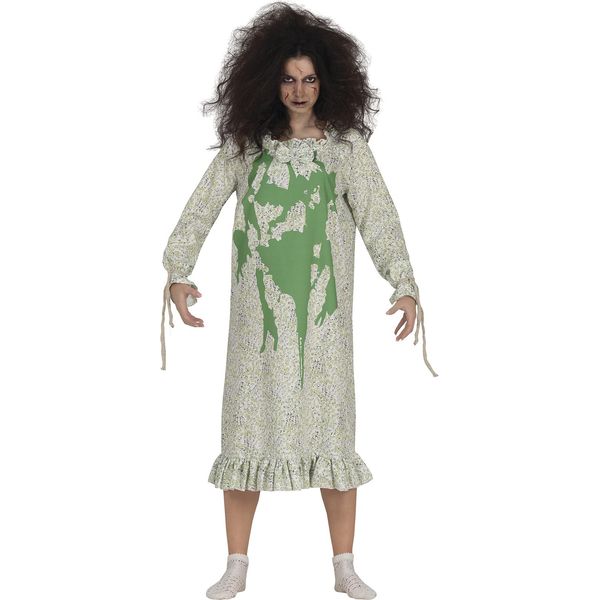 Halloween Demonessa Film Costume Mostro Notturno Aspetto Spaventoso, Taglia: 42 - 44 (L) Colore: Bianco-image