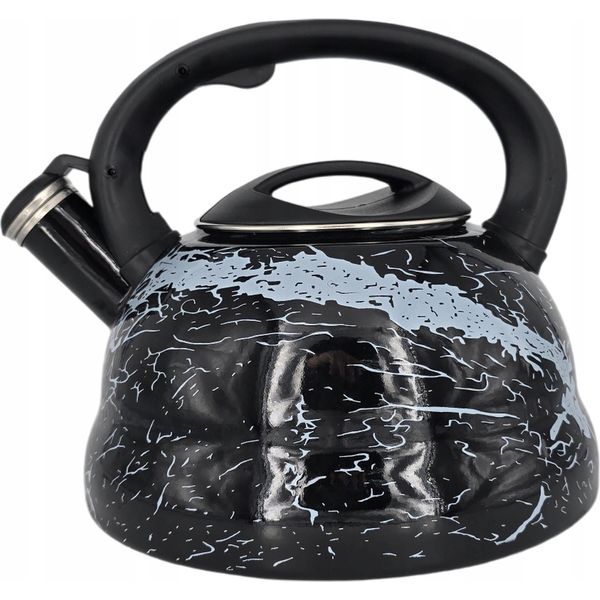 Bollitore Smaltato Bollitore A Flauto Con Fischietto 3,3 L Gas A Induzione-image