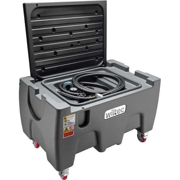 Sistema Di Serbatoi Mobili Wiltec Da 150 L Con Pompa Da 12 V, Serbatoio Per Gasolio E Benzina-image
