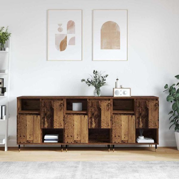 Maison Exclusive - Credenze 3 Pezzi Legno Antico 180 X 35 X 70 Cm Materiale Ligneo-image