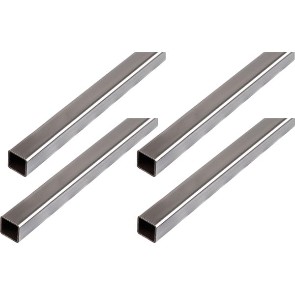 Alberts 4 X Tubo Quadro, Acciaio Grezzo, 25 X 25 X 1,5 Mm, Lunghezza 1 M-image